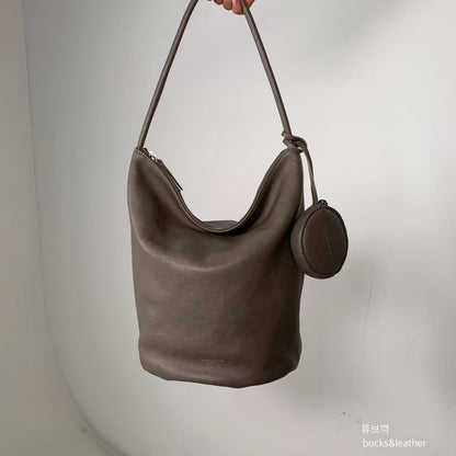Circle Bucket Bag (with coin bag)
