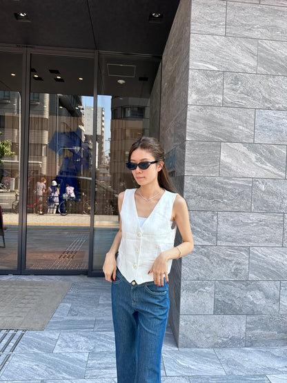 Linen Vest Top