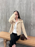 Big Neck Knitted Jacket