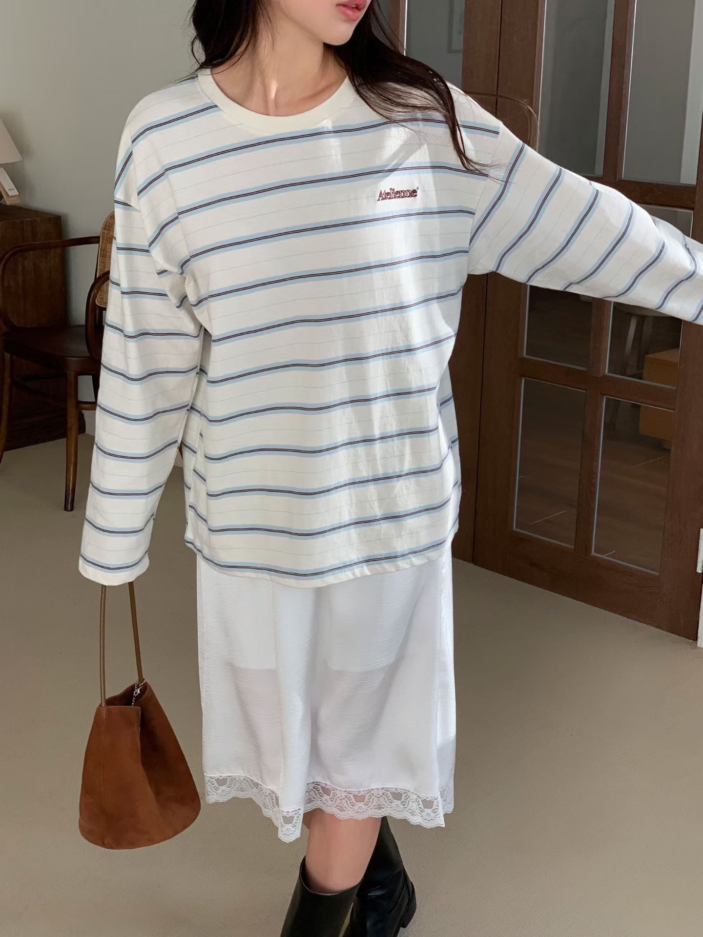 Striped Cotton Oversized Top