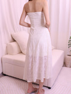 Off Shoulder Lace Maxi Dress