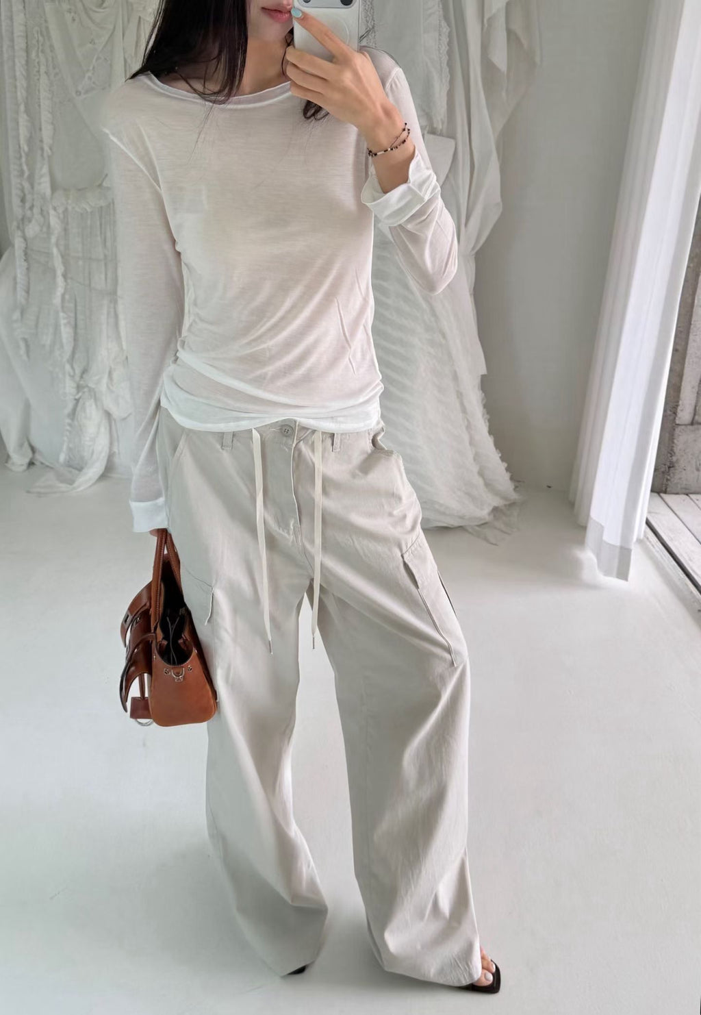 See Through Under Long Sleeves Top