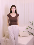 Linen Striped Causal Pants
