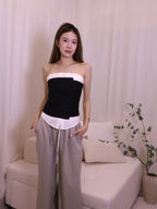 Shirt Mix Off Shoulder Top
