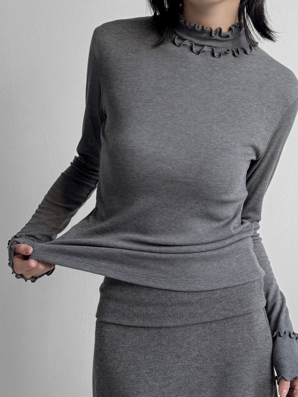 Double Ruffles Base Top