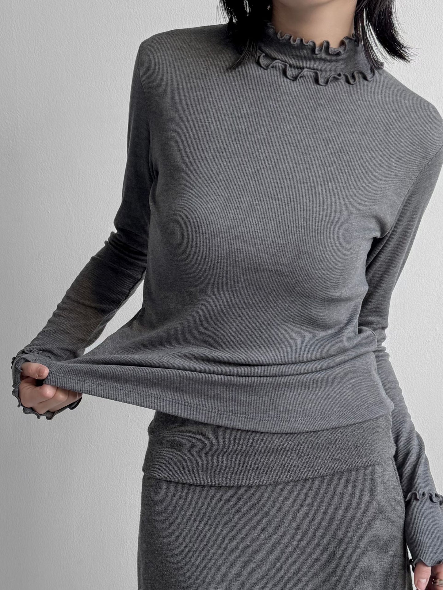 Double Ruffles Base Top