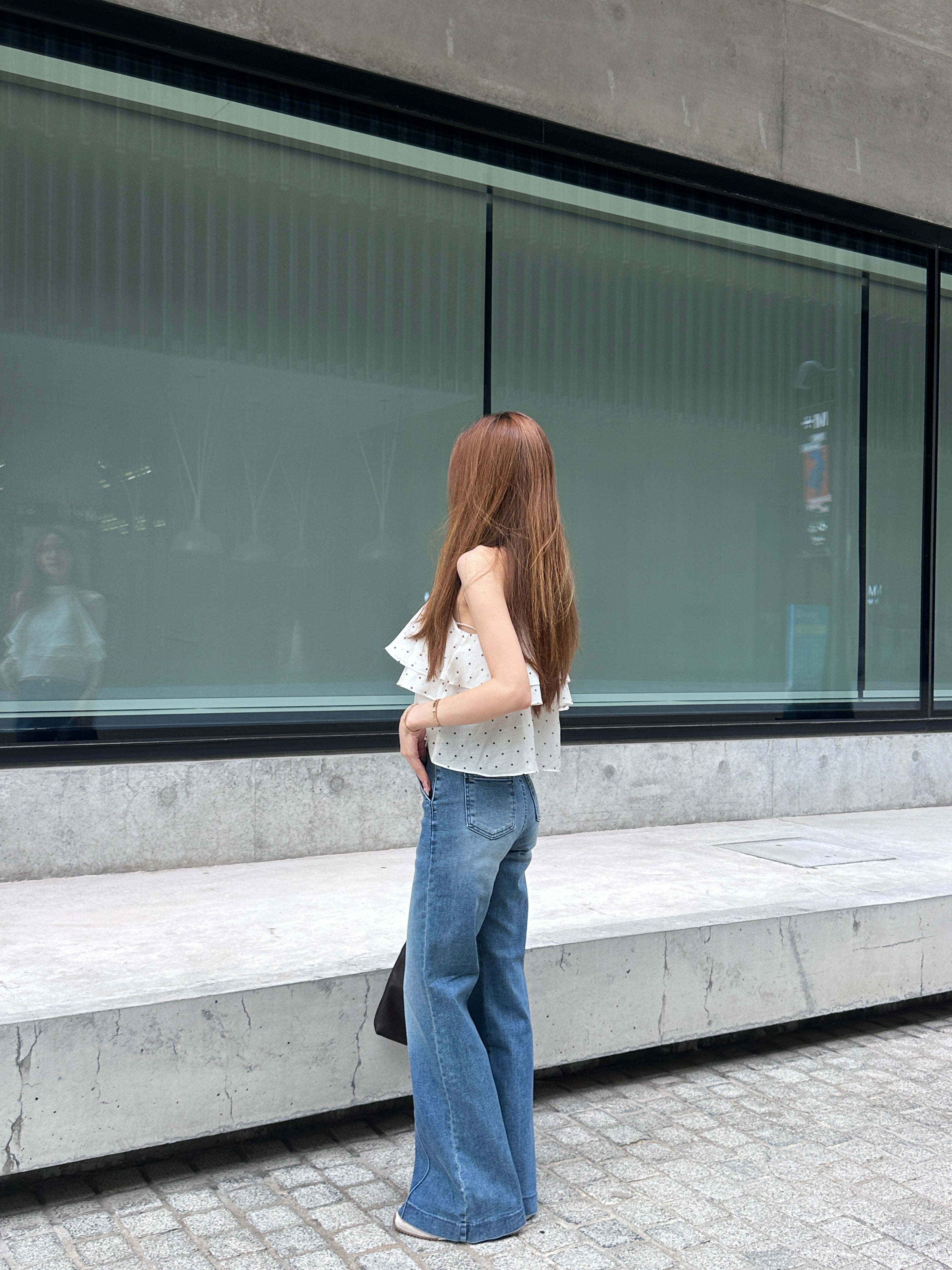 Dotted Crewneck Tank Top