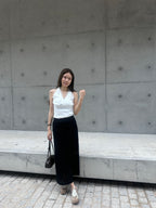 Striped See Through Maxi Skirt