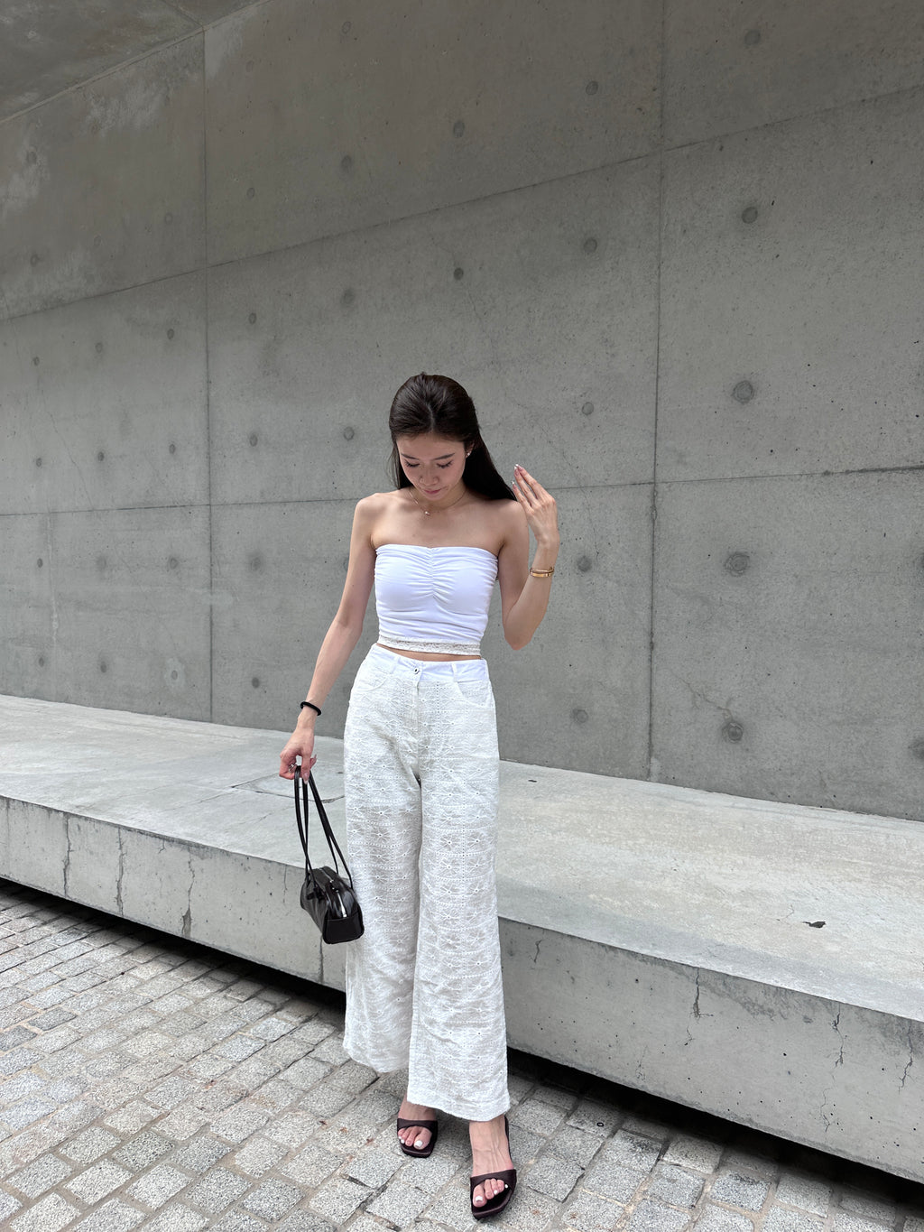 Whole Lace Flexible Pants