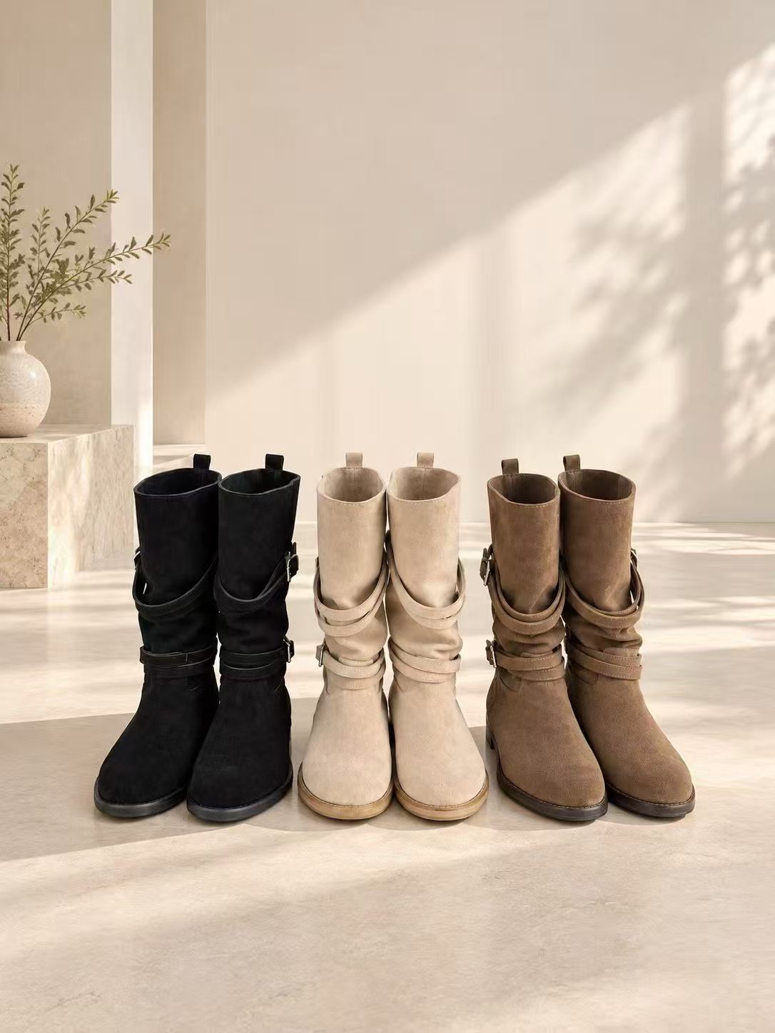 Buckle Slouchy Boots