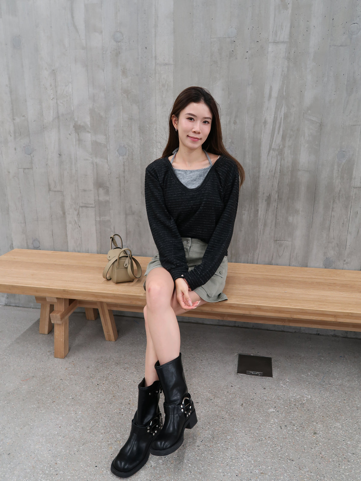 Cross neck fleece top
