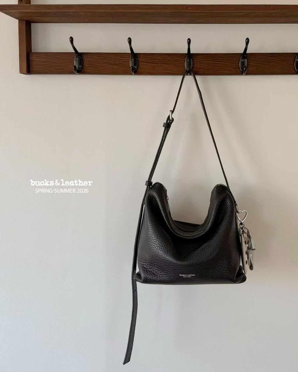 Real Leather Office Zipped Bag 小號 （荔枝皮）