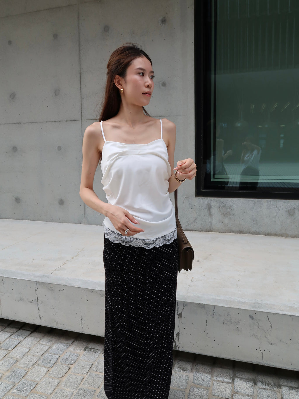 Dotted Cotton Maxi Dress