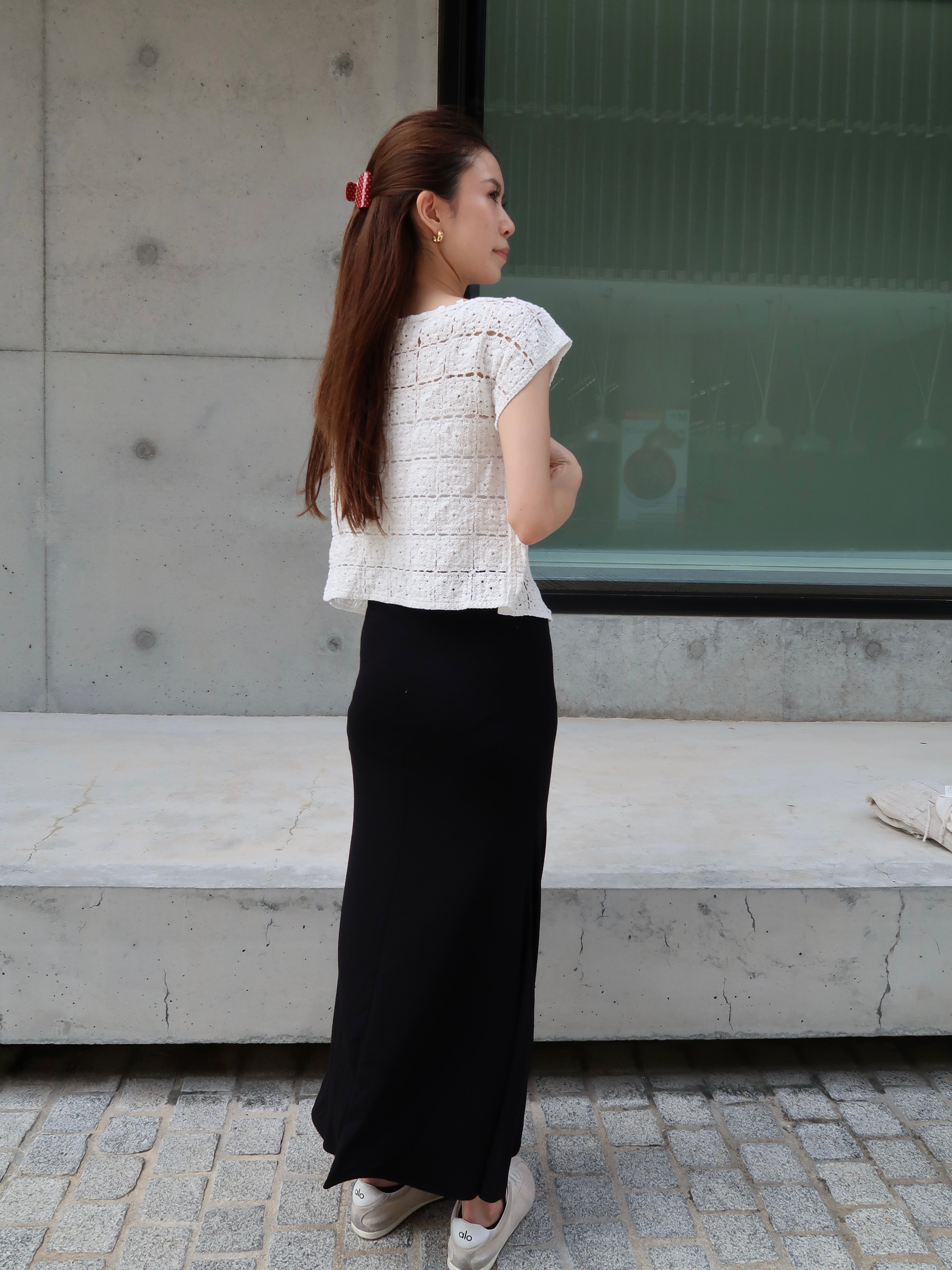 Flowery Knitted T Shirt