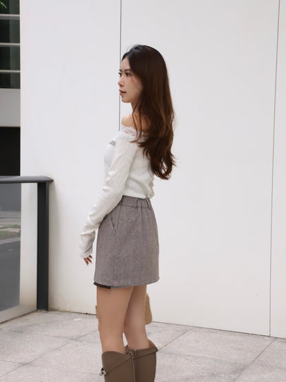 Lace Mix Off Shoulder Top