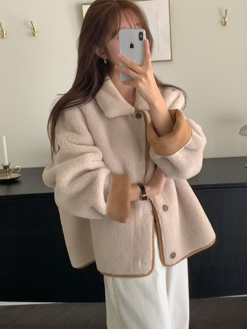 Reversible Fleece Collar Jacket
