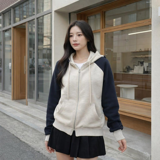 Mix Sleeves Colour Hoodie