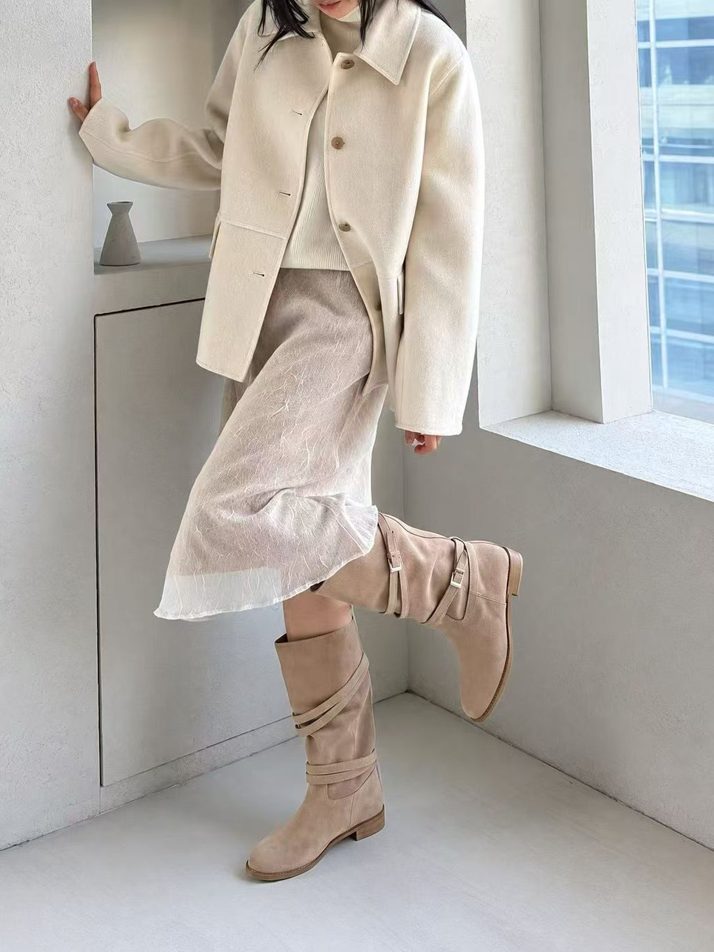 Fur Collar Short Coat
