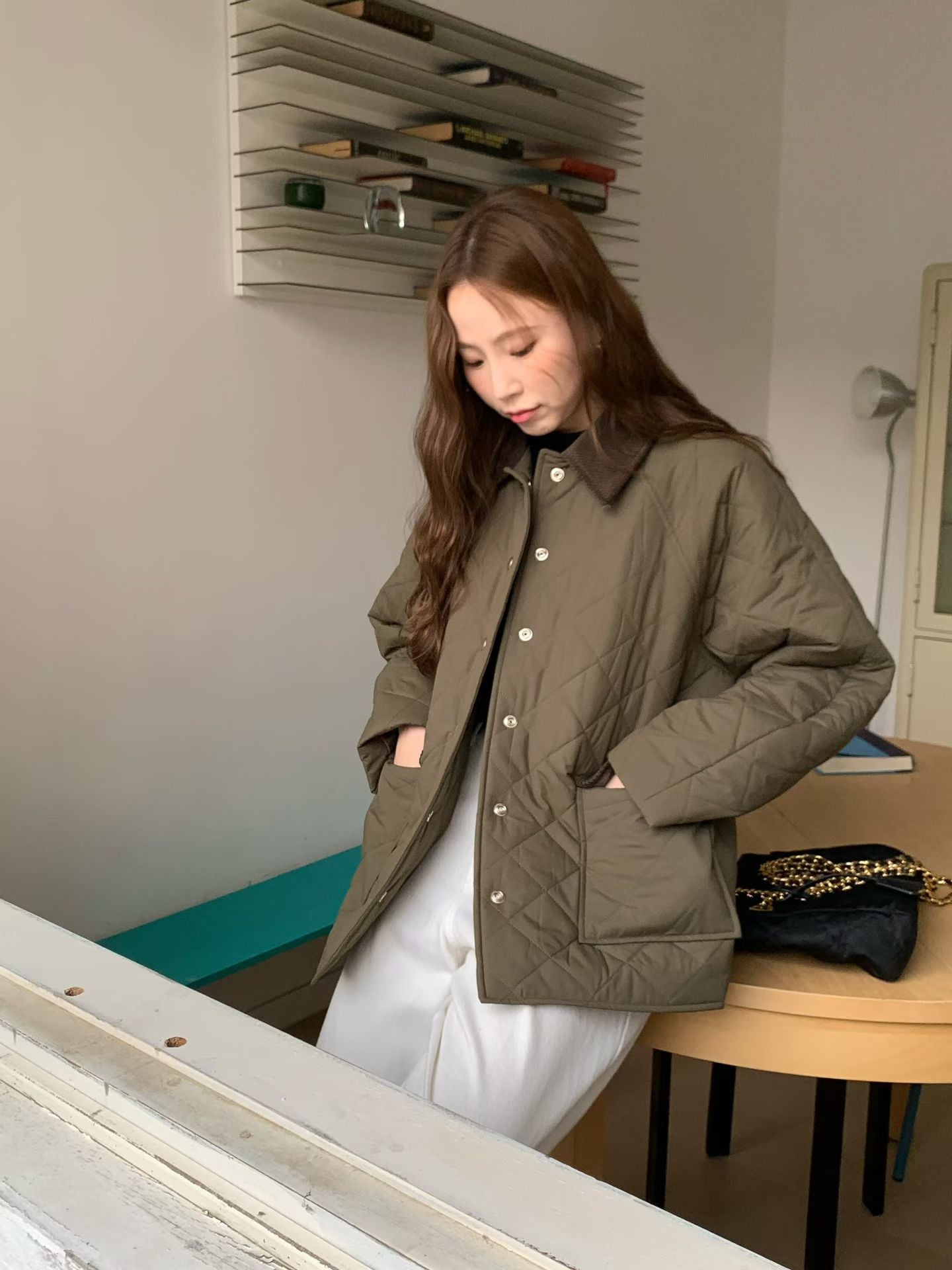 Cotton Collar Neck Jacket