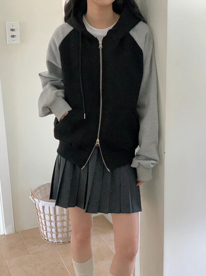 Mix Sleeves Colour Hoodie