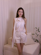 Chiffon Tied Neck Tank Top