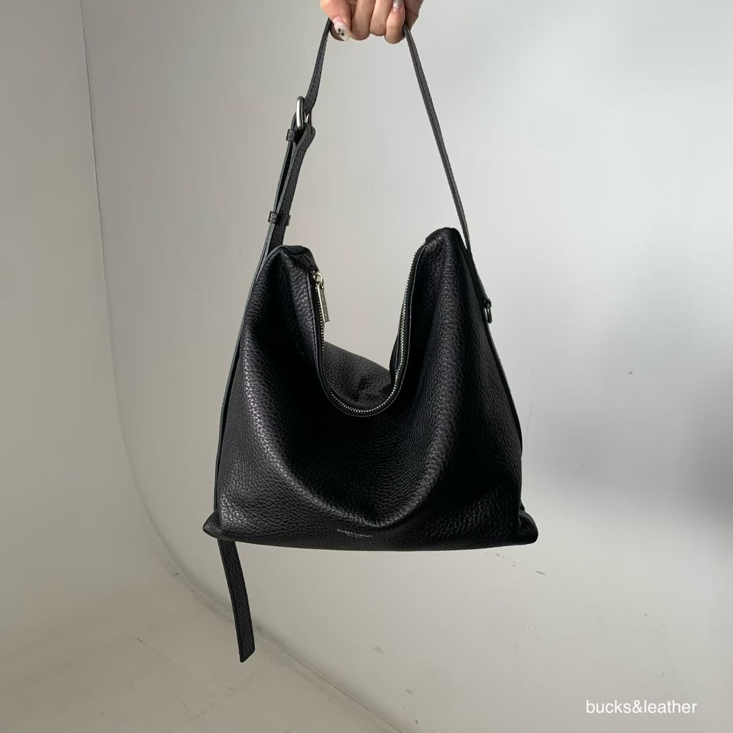 Real Leather Office Zipped Bag 小號