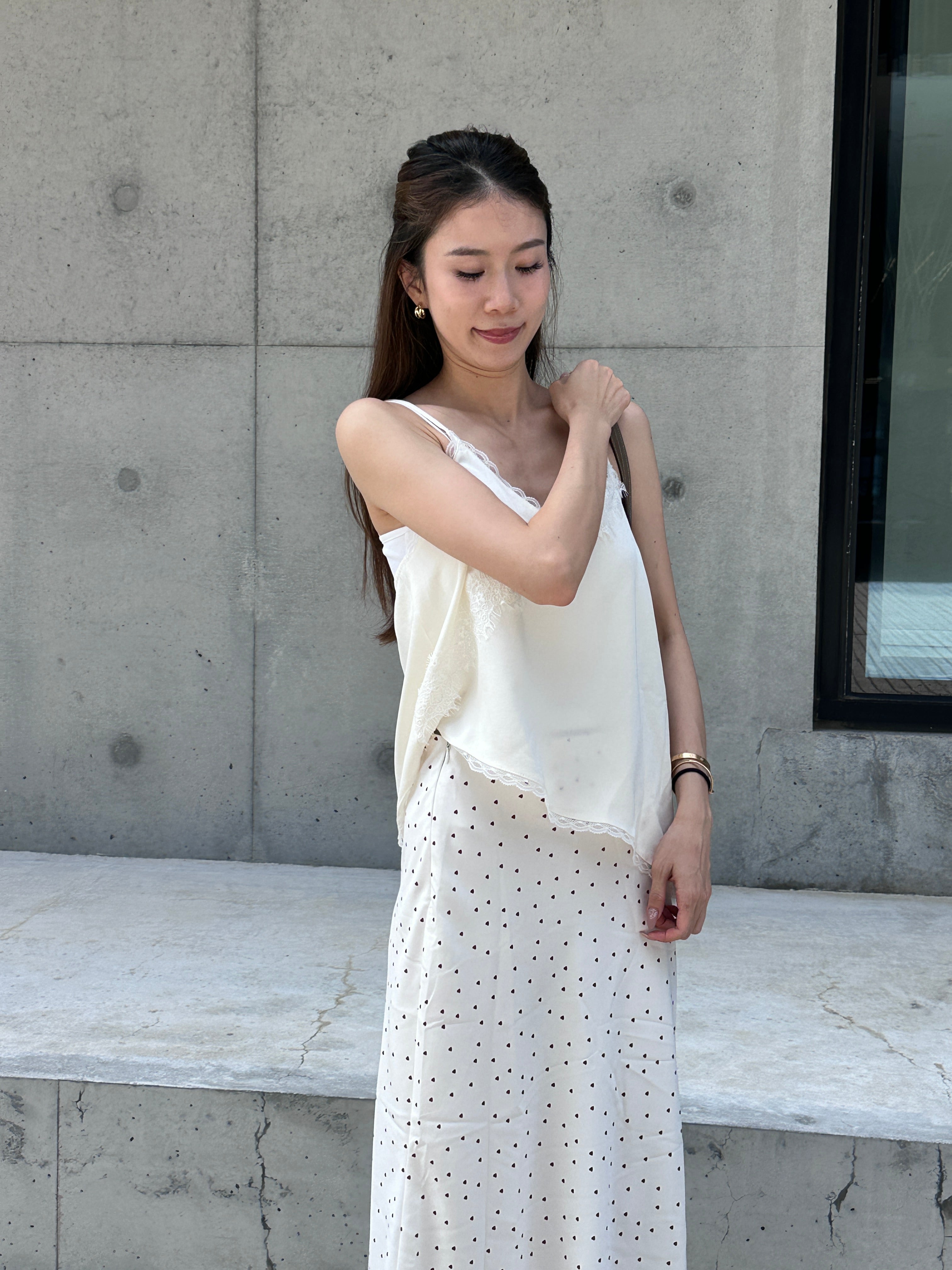 Lace Slide Cut Tank Top