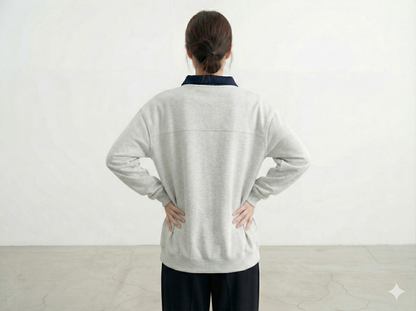 Mix Collar Sweater (有毛底)
