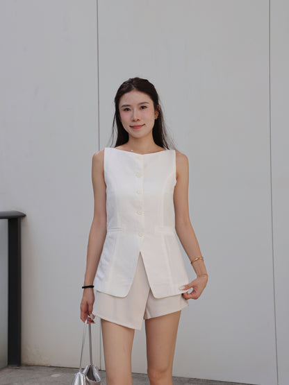Linen Office French Tank Top