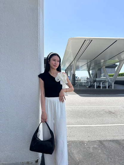 One Ribbon Cotton T Top