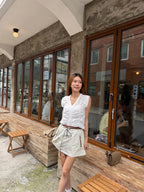 Mix Tied Cargo Skirt