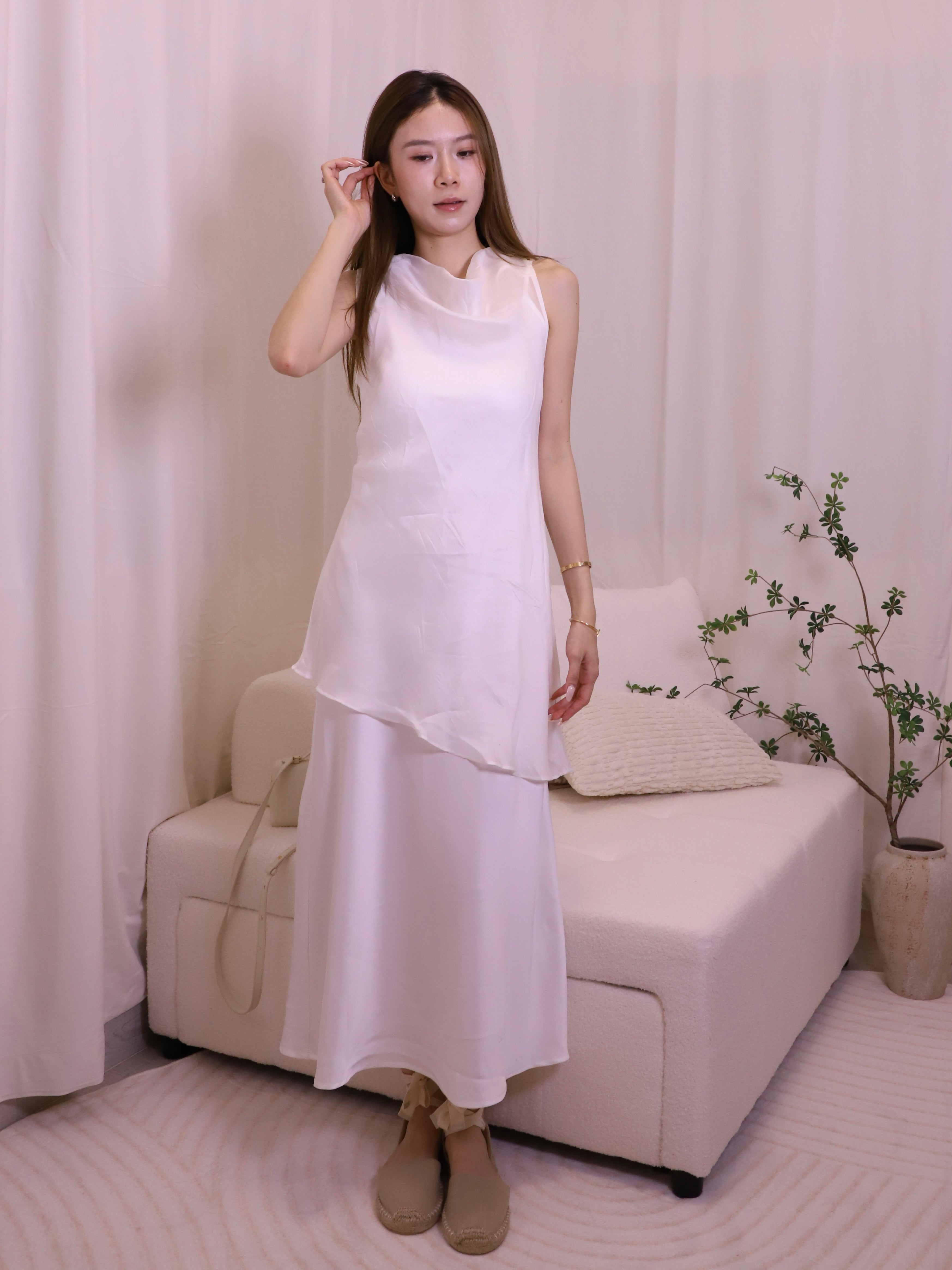 Silk & Chiffon Grand Maxi Dress