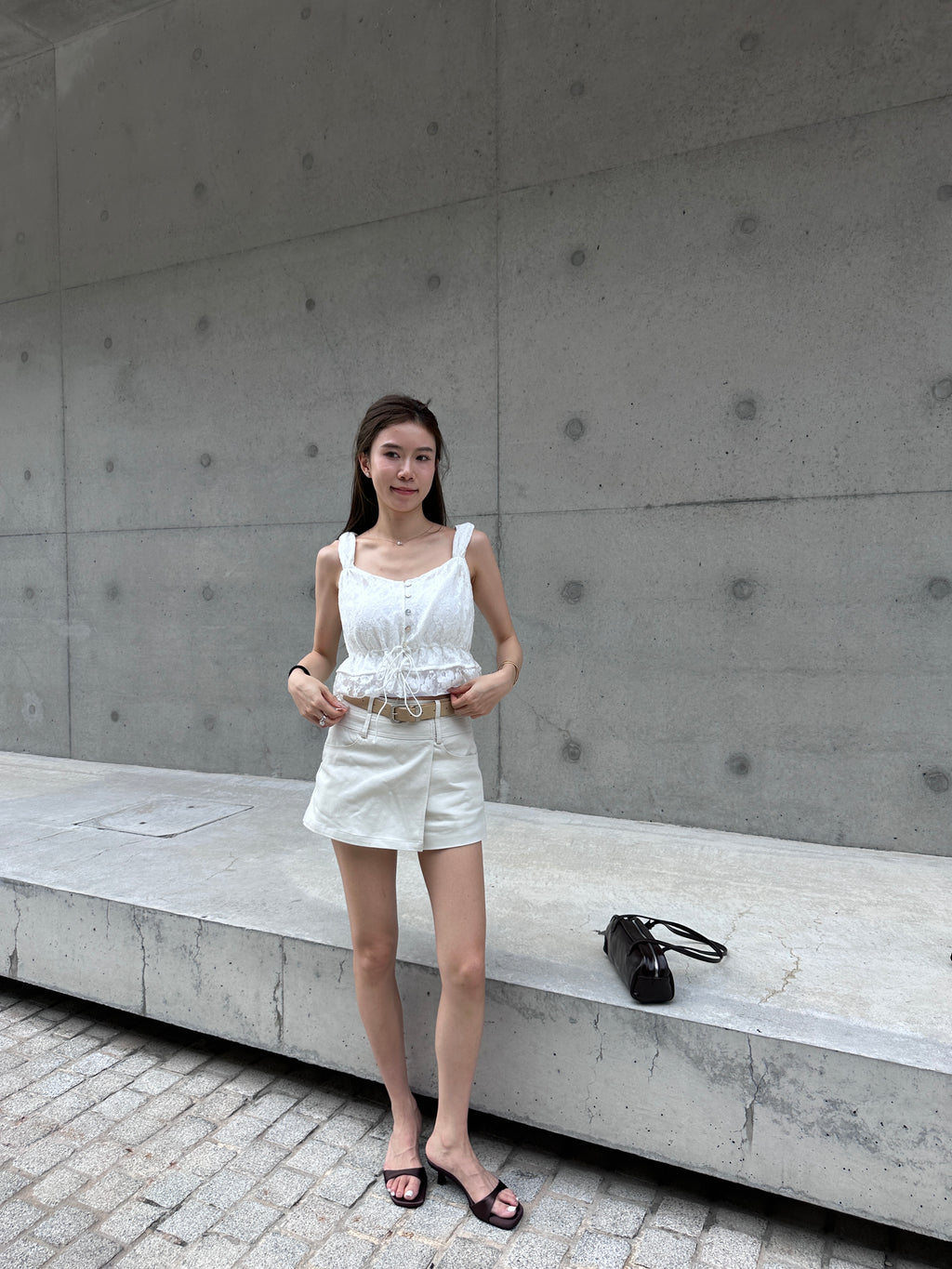 Whole Lace Tied Tank Top