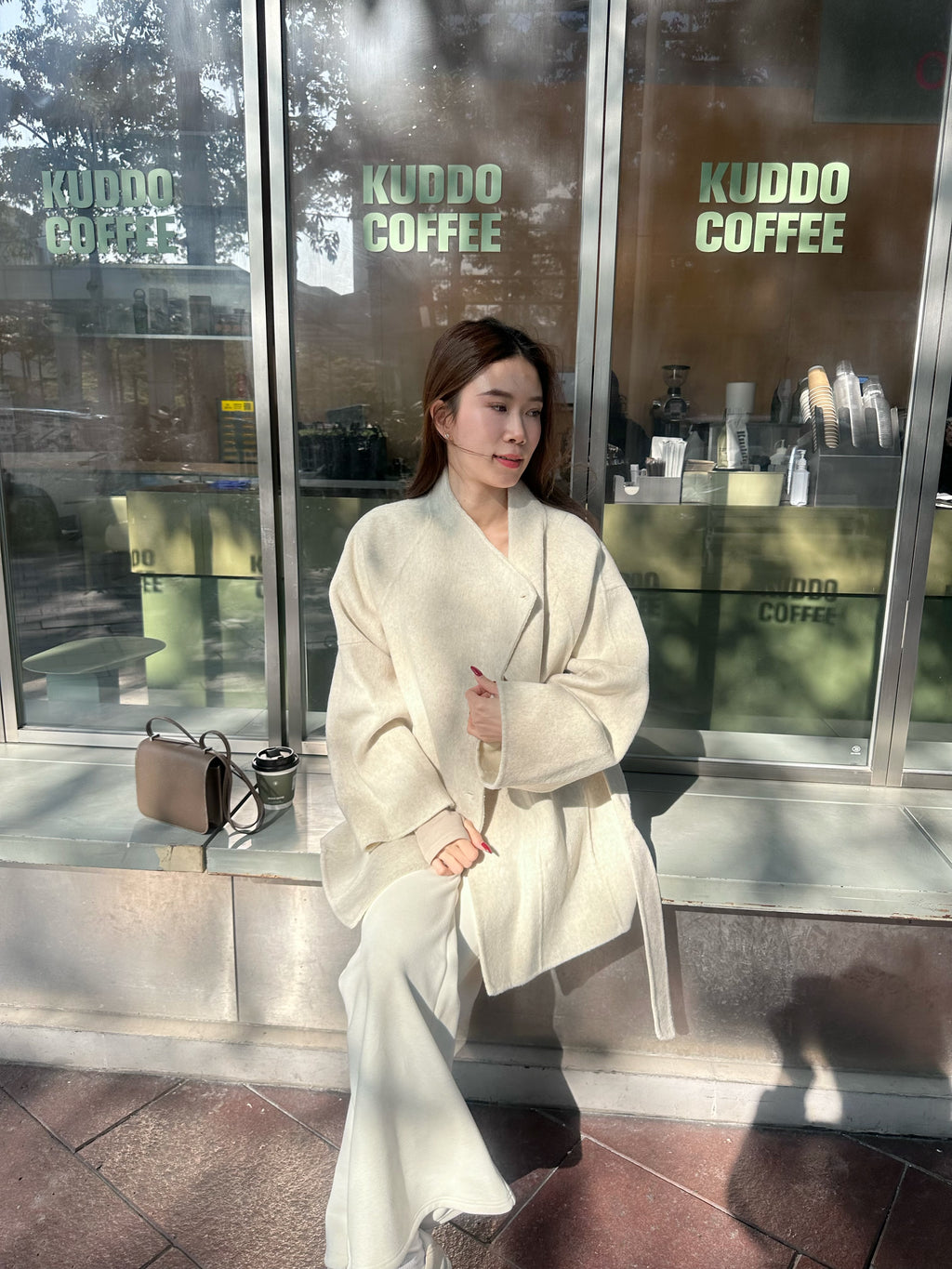 Doubled Wool Mid Length Jacket