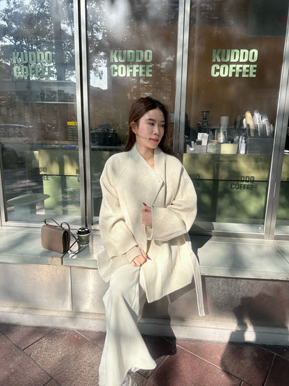 Doubled Wool Mid Length Jacket