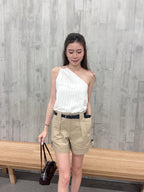 Linen Cross Shoulder Tank Top