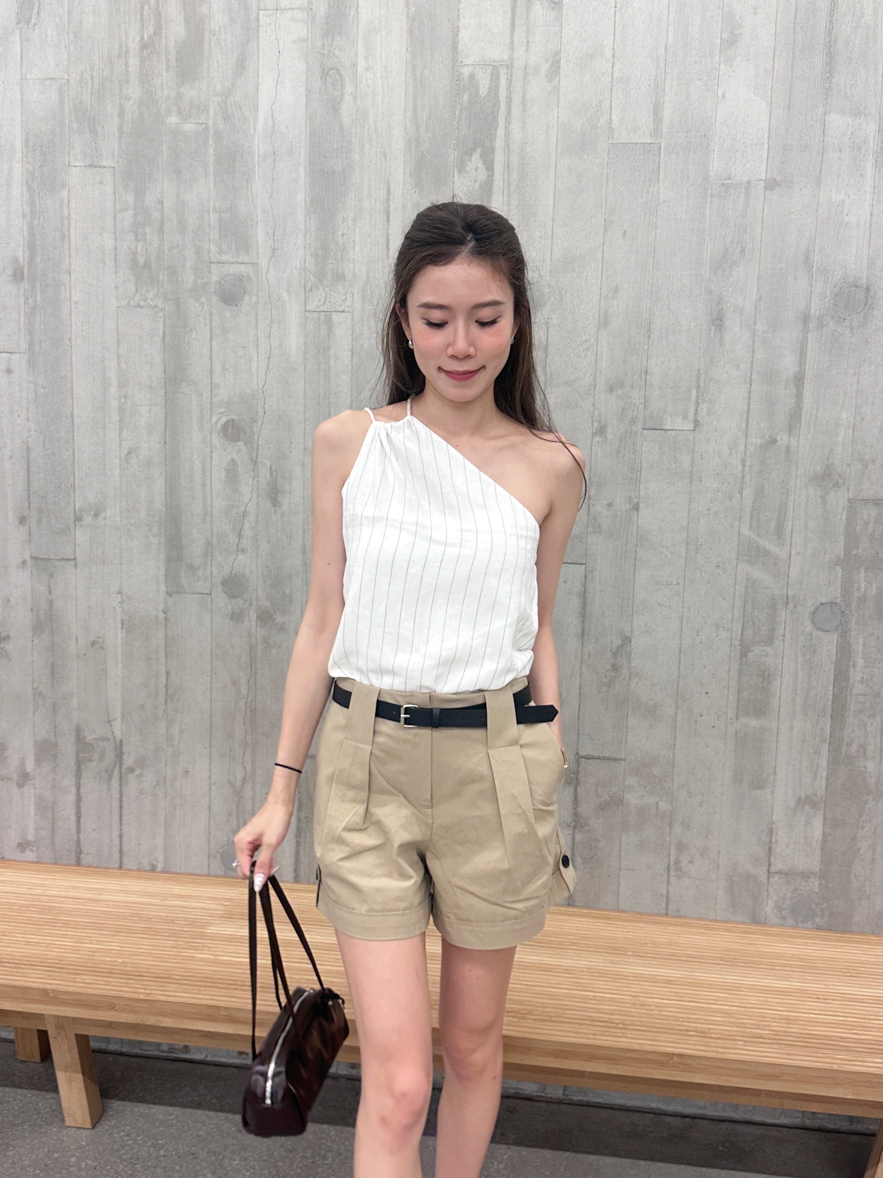 Linen Cross Shoulder Tank Top
