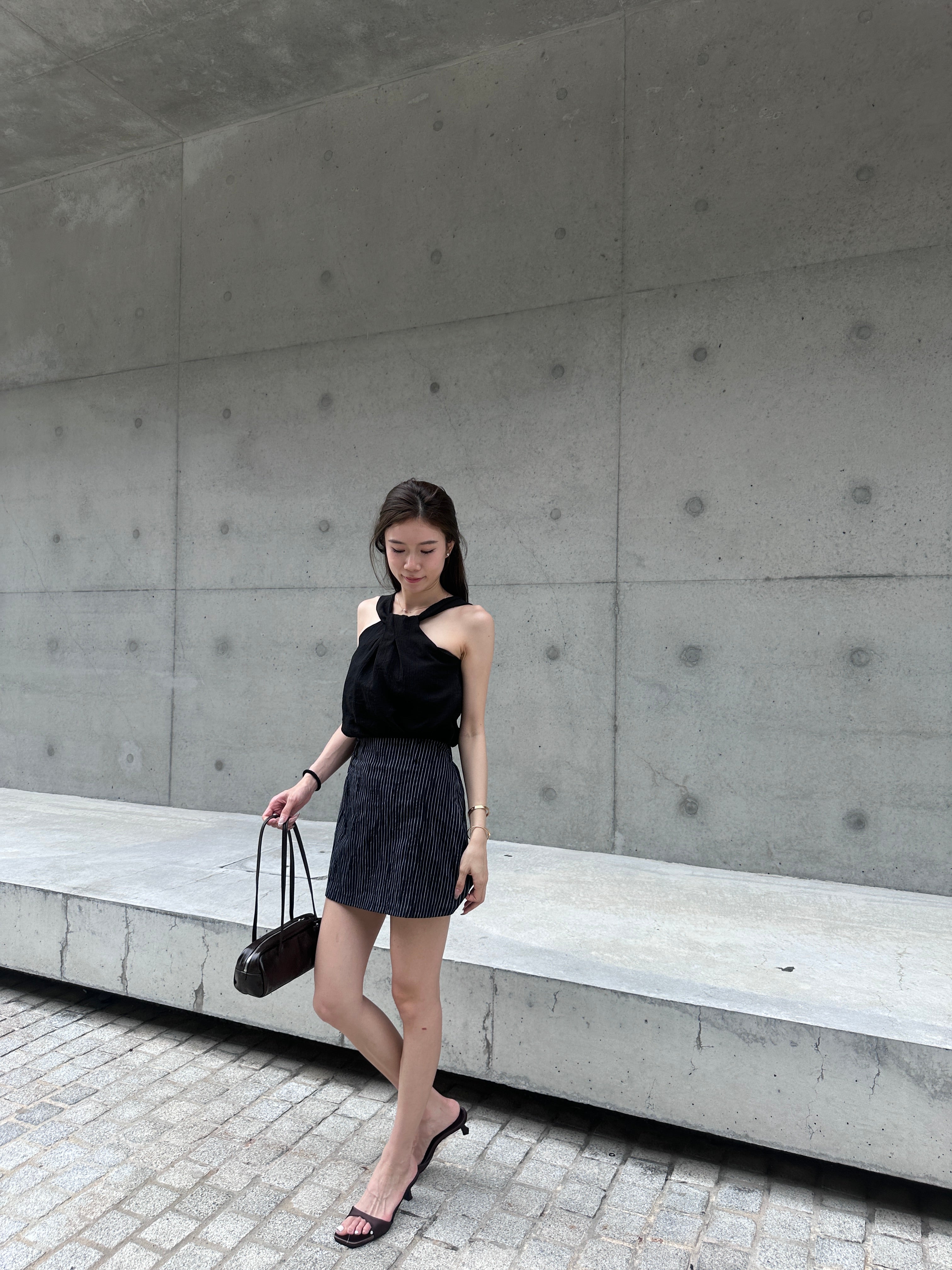 Cross Neck Chiffon Tank Top
