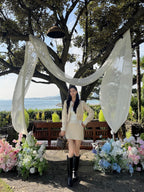 Rhombus Shape Jacket & Skirt