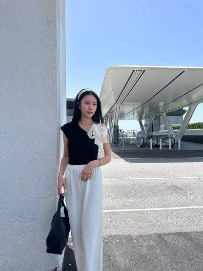 One Ribbon Cotton T Top