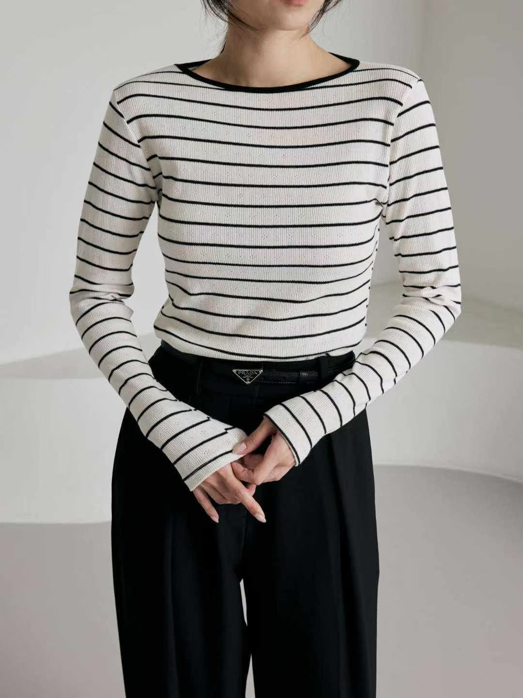 Striped Cotton Base Top