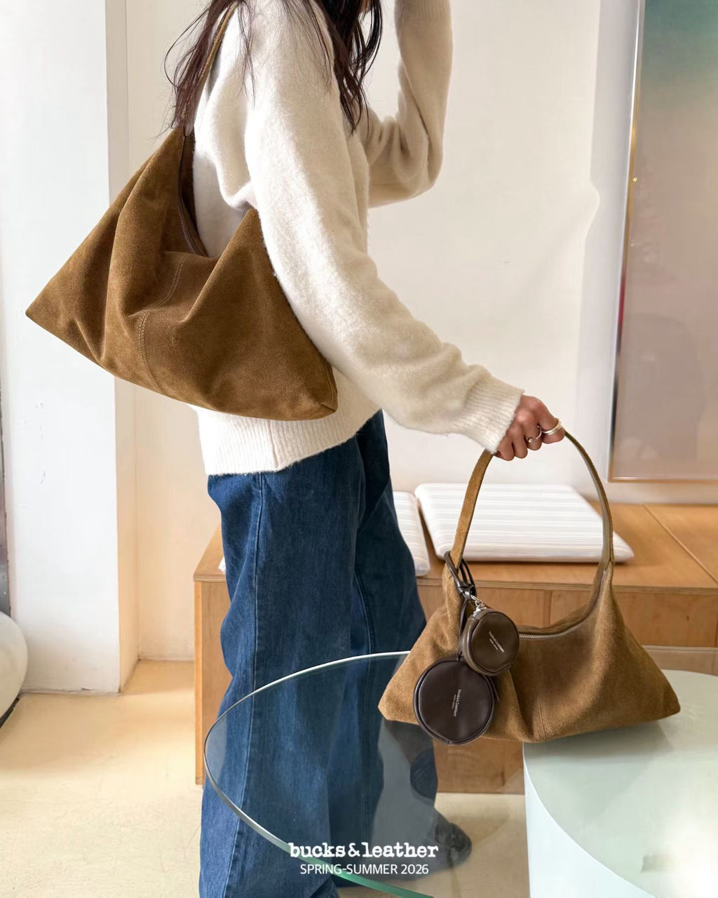 Real Leather Triangle Zipped Bag