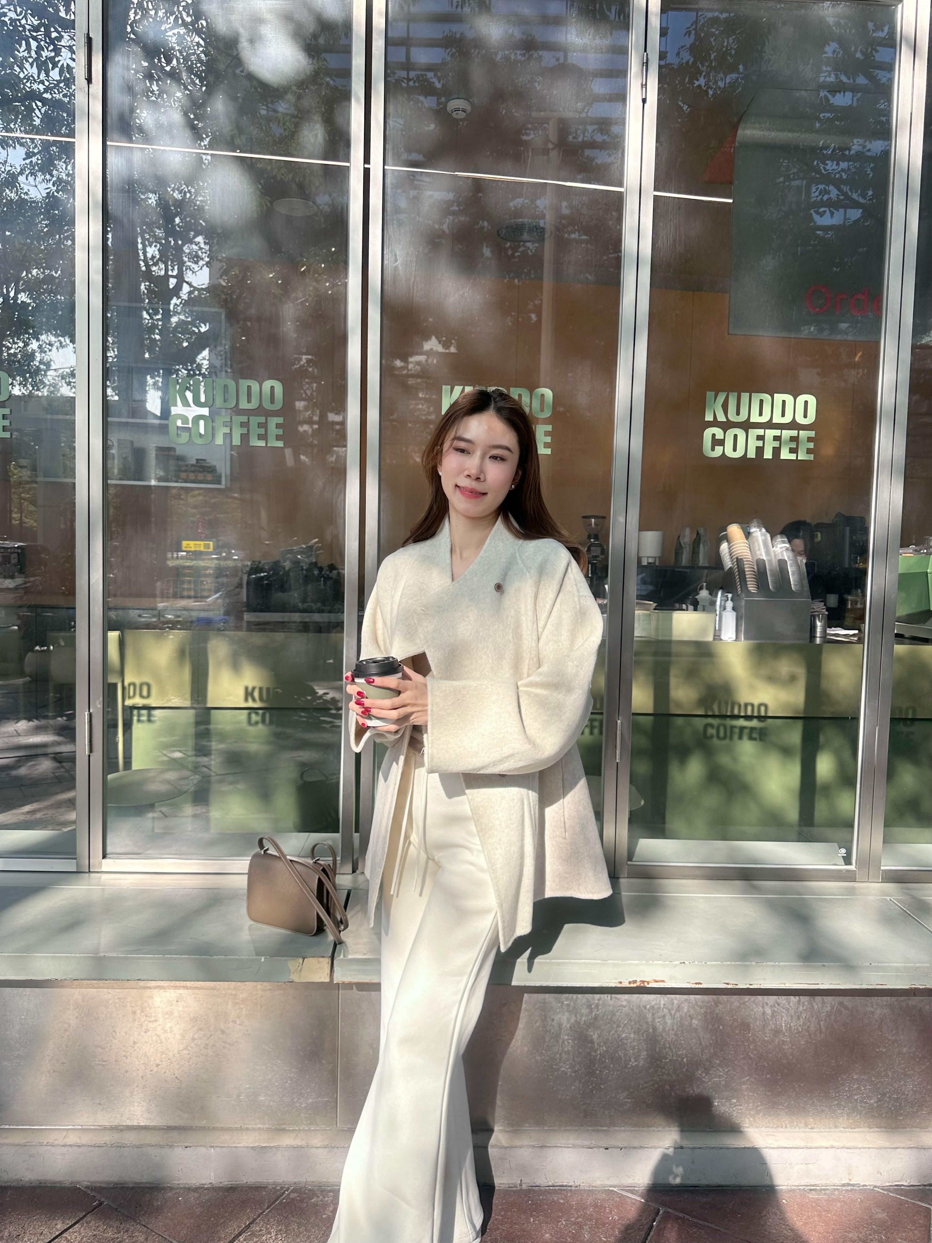 Doubled Wool Mid Length Jacket