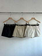 Belted A‑line Skort
