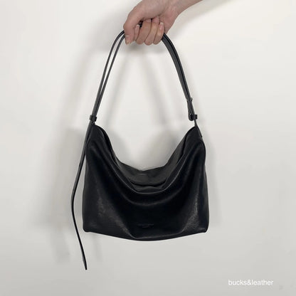 Real Leather Flap Bag