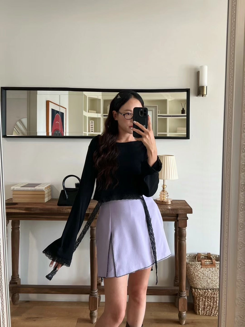 Lace V Skirt Shorts