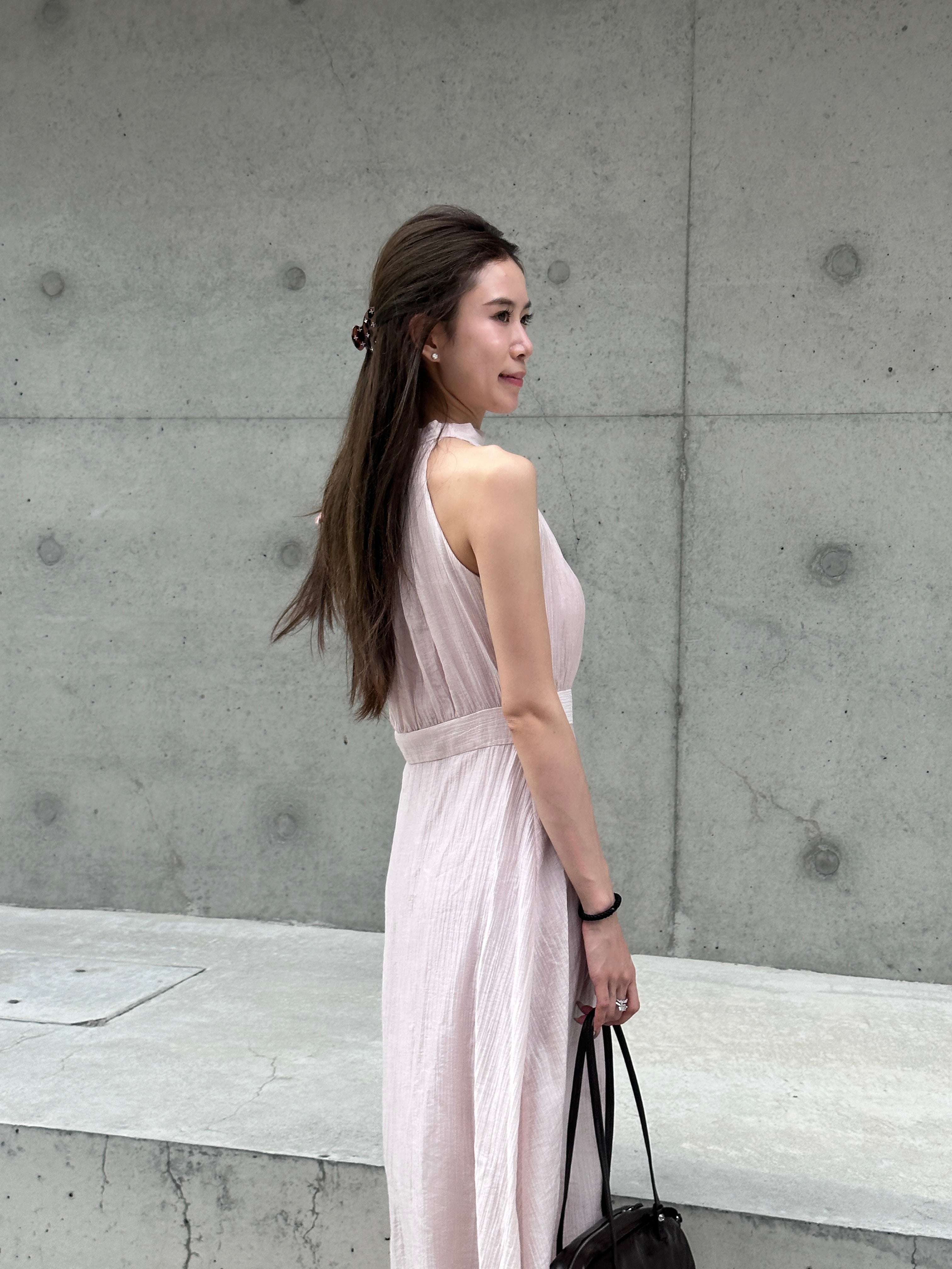Holiday Tied Neck Maxi Dress