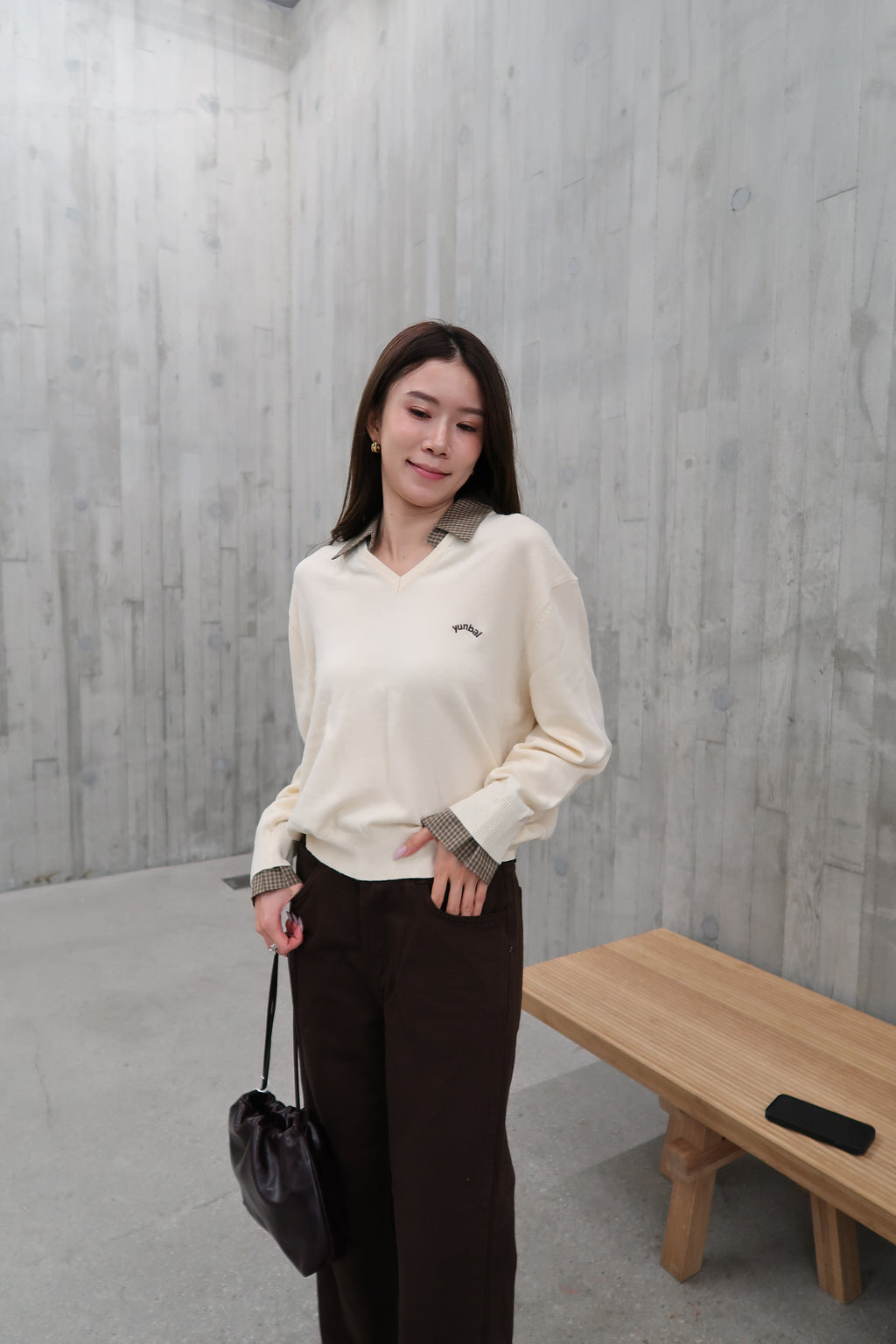 Removable V Neck Sweatshirt