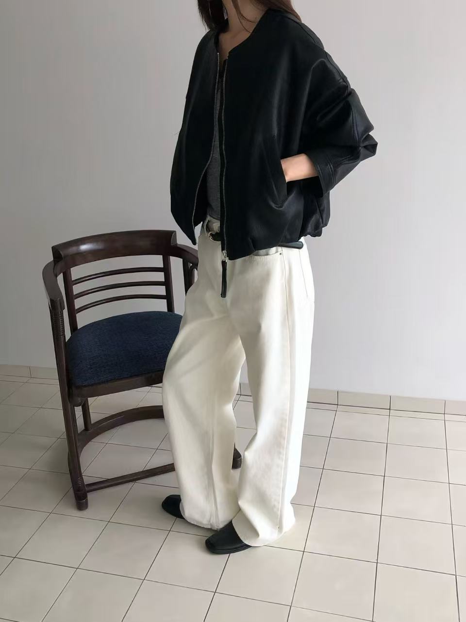Leather Look Zip Jacket