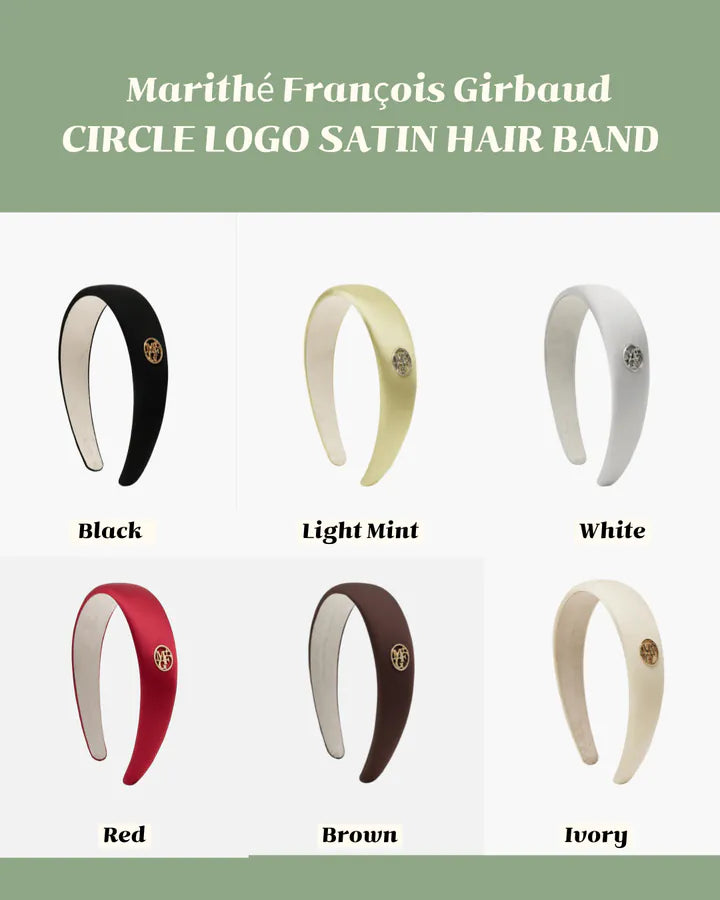 MARITHE FRANCOIS GIRBAUD - CIRCLE LOGO SATIN HAIR BAND [5 colors]